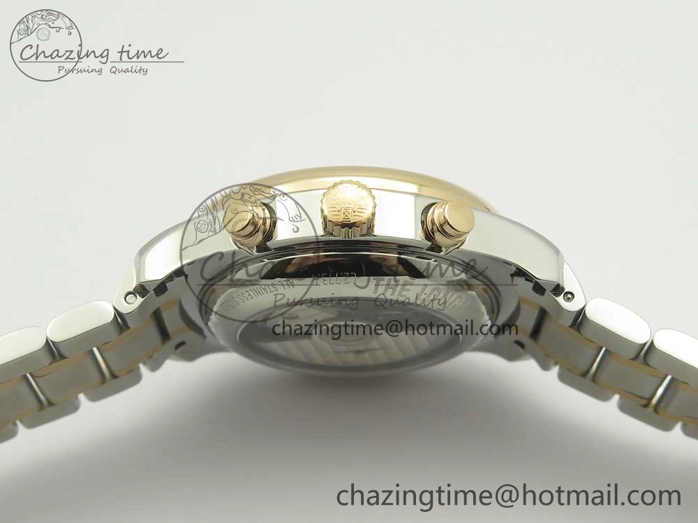 Master Moonphase Chronograph SS RG GSF 1:1 Best Edition White Dial on SS RG Bracelet A7751