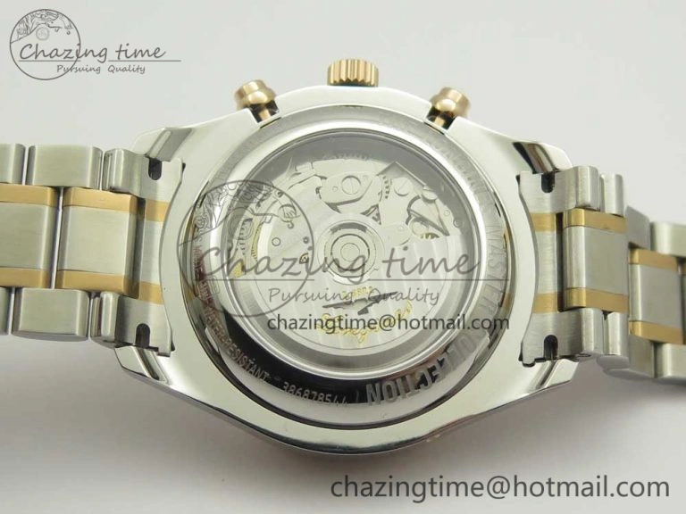 Master Moonphase Chronograph SS RG GSF 1:1 Best Edition White Dial on SS RG Bracelet A7751