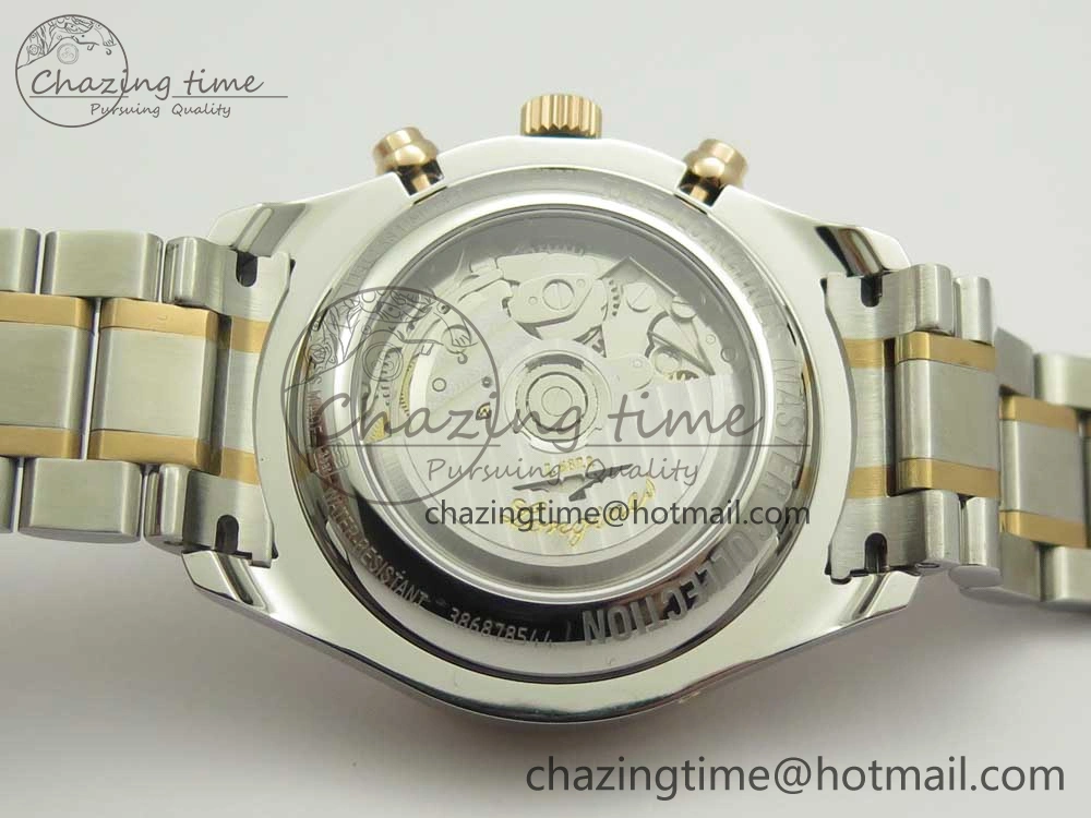 Master Moonphase Chronograph SS RG GSF 1:1 Best Edition White Dial on SS RG Bracelet A7751