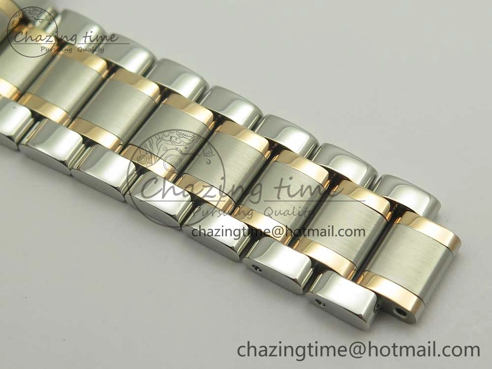 Master Moonphase Chronograph SS RG GSF 1:1 Best Edition White Dial on SS RG Bracelet A7751