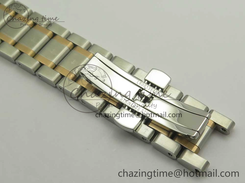 Master Moonphase Chronograph SS RG GSF 1:1 Best Edition White Dial on SS RG Bracelet A7751