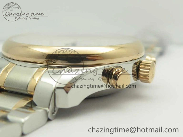 Master Moonphase Chronograph SS RG GSF 1:1 Best Edition White Dial on SS RG Bracelet A7751