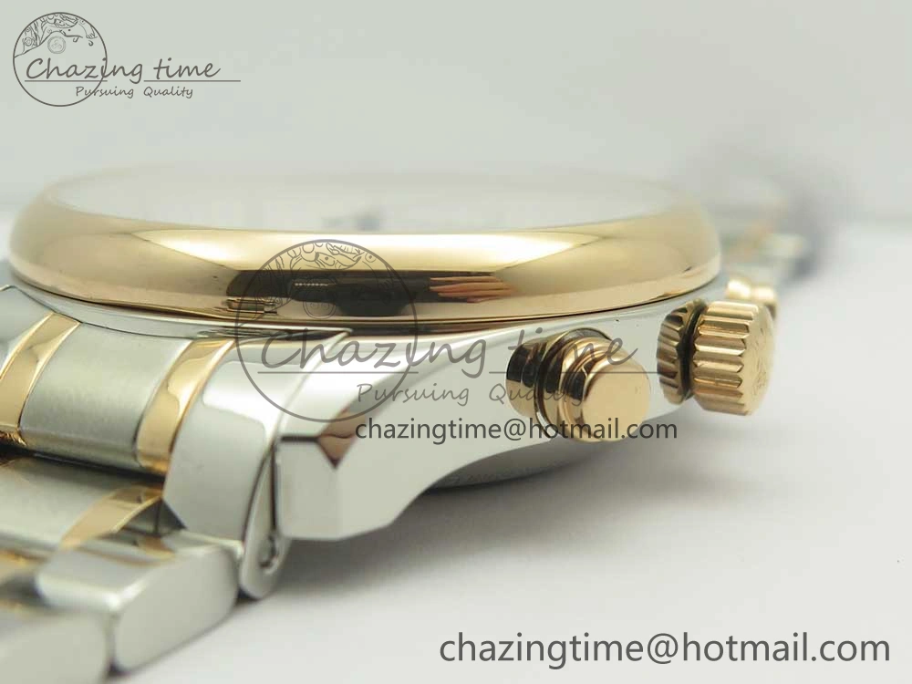 Master Moonphase Chronograph SS RG GSF 1:1 Best Edition White Dial on SS RG Bracelet A7751