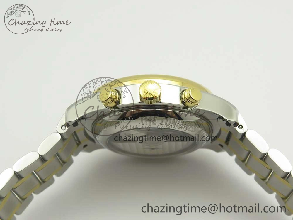 Master Moonphase Chronograph SS YG GSF 1:1 Best Edition White Dial on SS YG Bracelet A7751