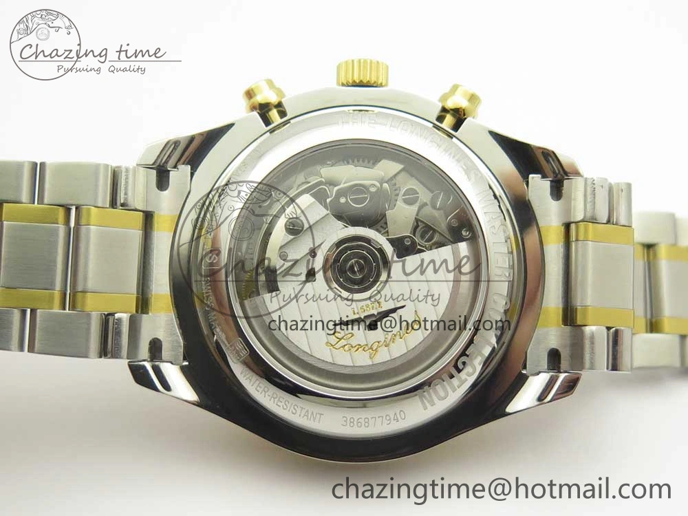 Master Moonphase Chronograph SS YG GSF 1:1 Best Edition White Dial on SS YG Bracelet A7751