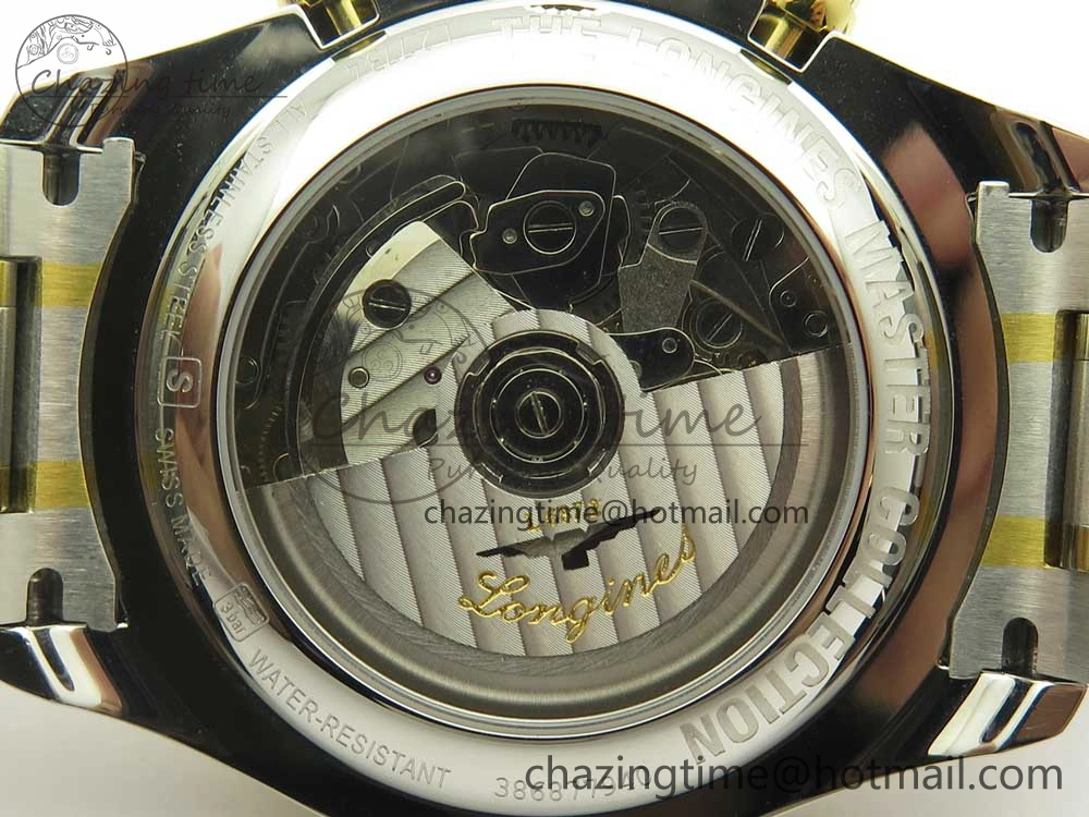 Master Moonphase Chronograph SS YG GSF 1:1 Best Edition White Dial on SS YG Bracelet A7751