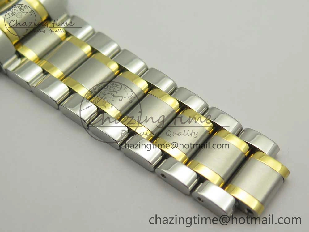 Master Moonphase Chronograph SS YG GSF 1:1 Best Edition White Dial on SS YG Bracelet A7751