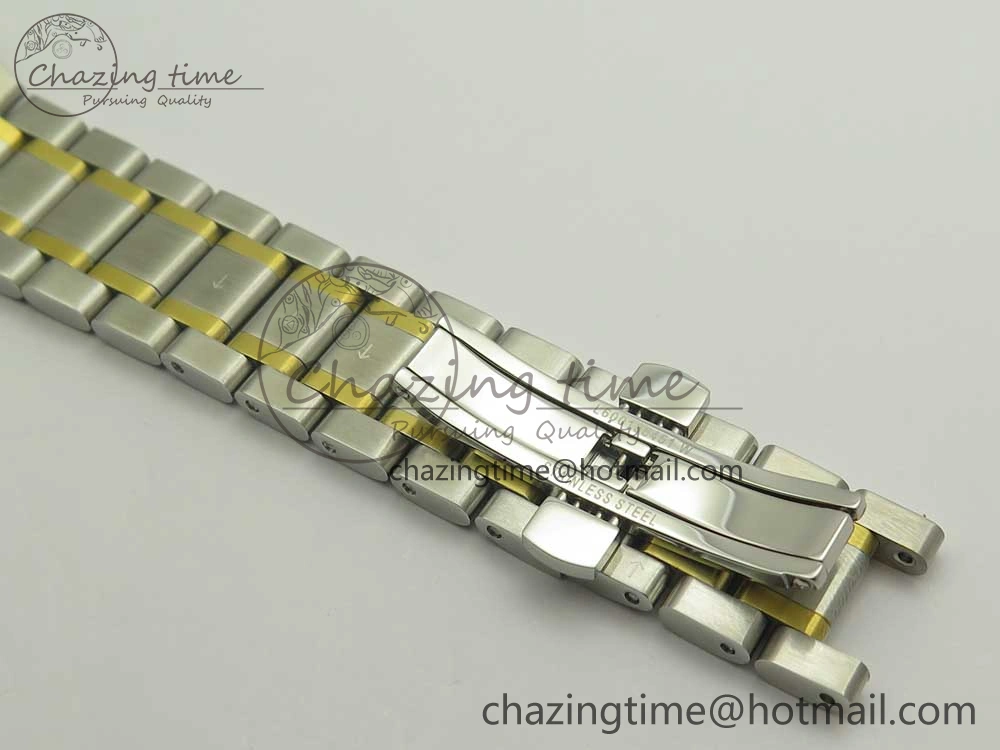 Master Moonphase Chronograph SS YG GSF 1:1 Best Edition White Dial on SS YG Bracelet A7751