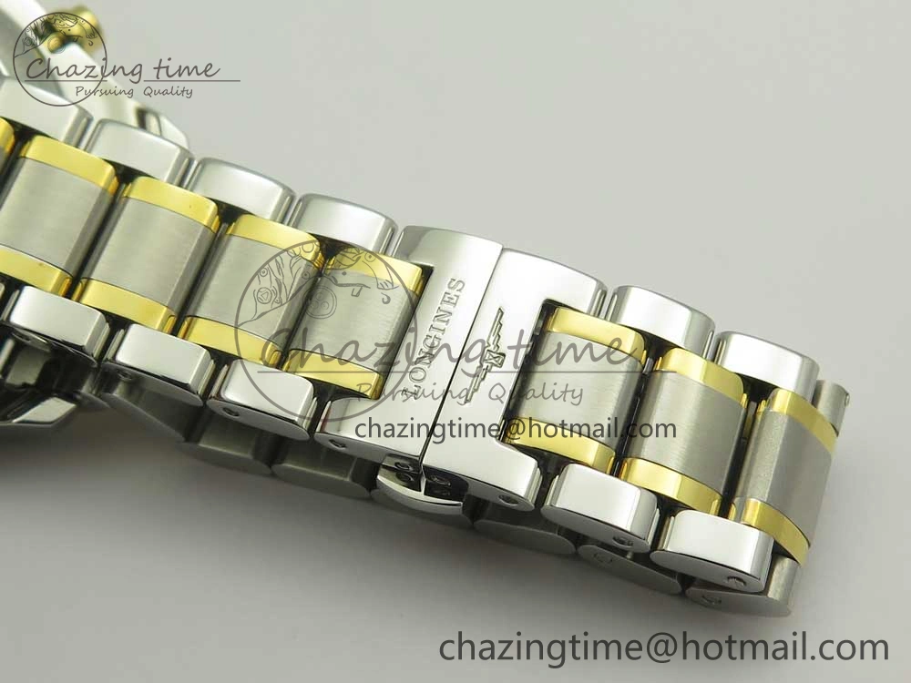 Master Moonphase Chronograph SS YG GSF 1:1 Best Edition White Dial on SS YG Bracelet A7751