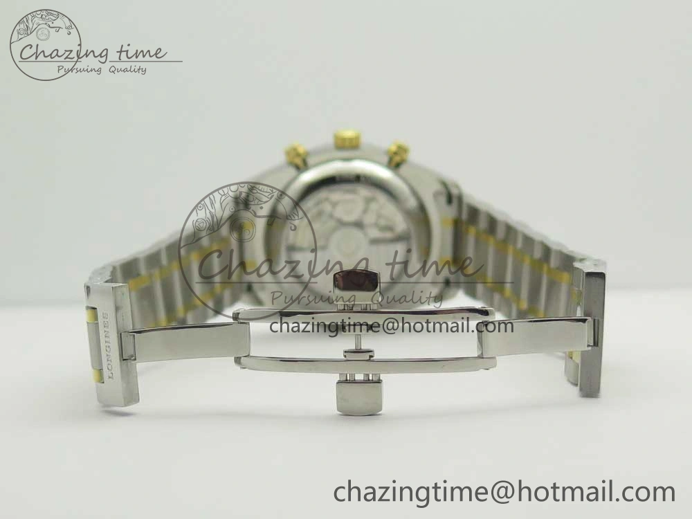 Master Moonphase Chronograph SS YG GSF 1:1 Best Edition White Dial on SS YG Bracelet A7751