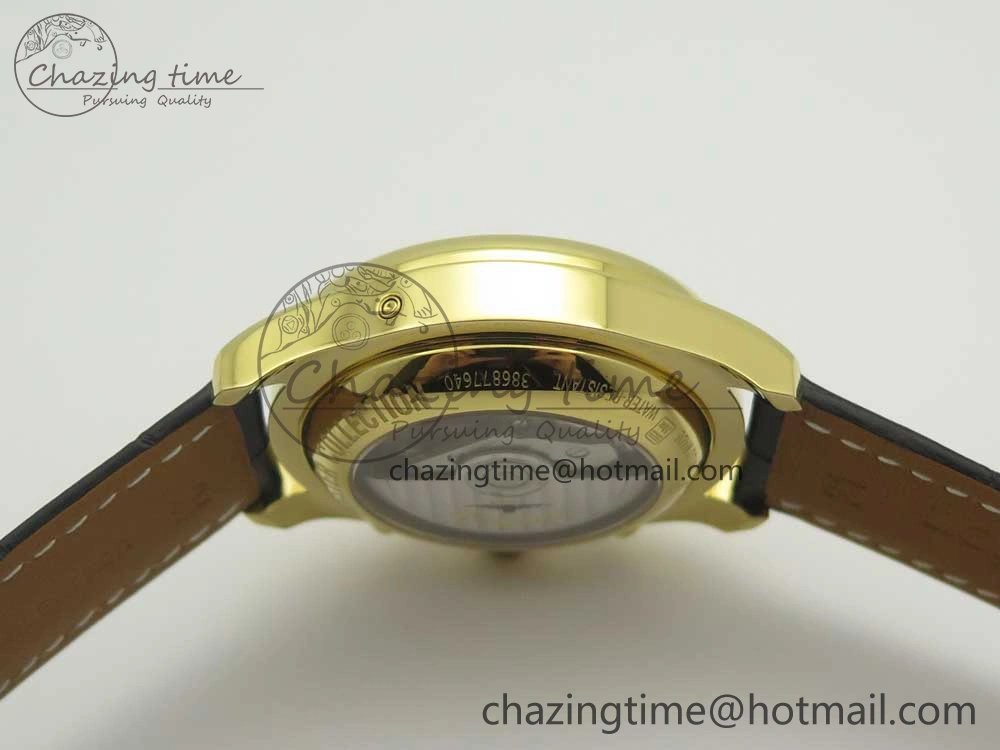 Master Moonphase Chronograph YG GSF 1:1 Best Edition White Dial on Brown Leather Strap A7751