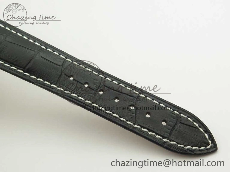 Master Moonphase Chronograph YG GSF 1:1 Best Edition White Dial on Brown Leather Strap A7751