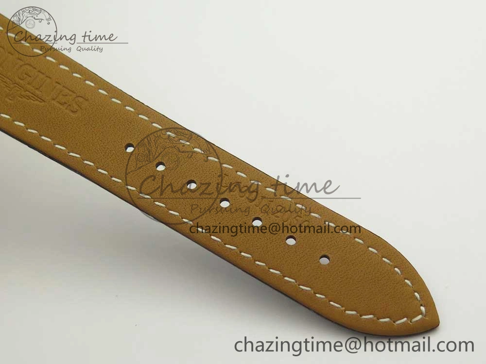 Master Moonphase Chronograph YG GSF 1:1 Best Edition White Dial on Brown Leather Strap A7751