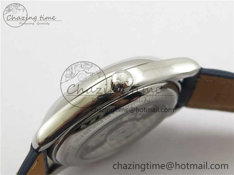 Master Moonphase L2.909.4.78.3 SS GSF 1:1 Best Edtion Blue Dial Crystal Markers On Blue Leather Strap A899 V3