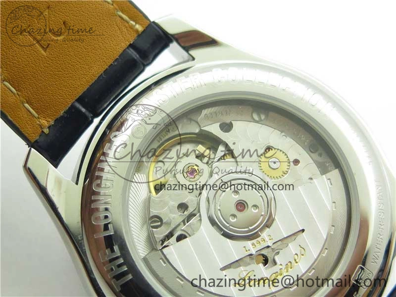 Master Moonphase L2.909.4.78.3 SS GSF 1:1 Best Edtion Blue Dial Crystal Markers On Blue Leather Strap A899 V3