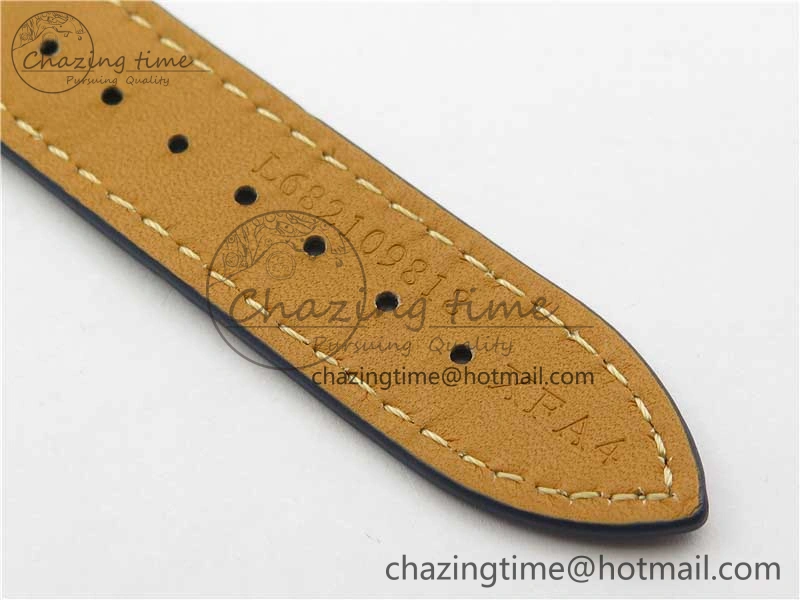 Master Moonphase L2.909.4.78.3 SS GSF 1:1 Best Edtion Blue Dial Sticks Markers On Blue Leather Strap A899 V3