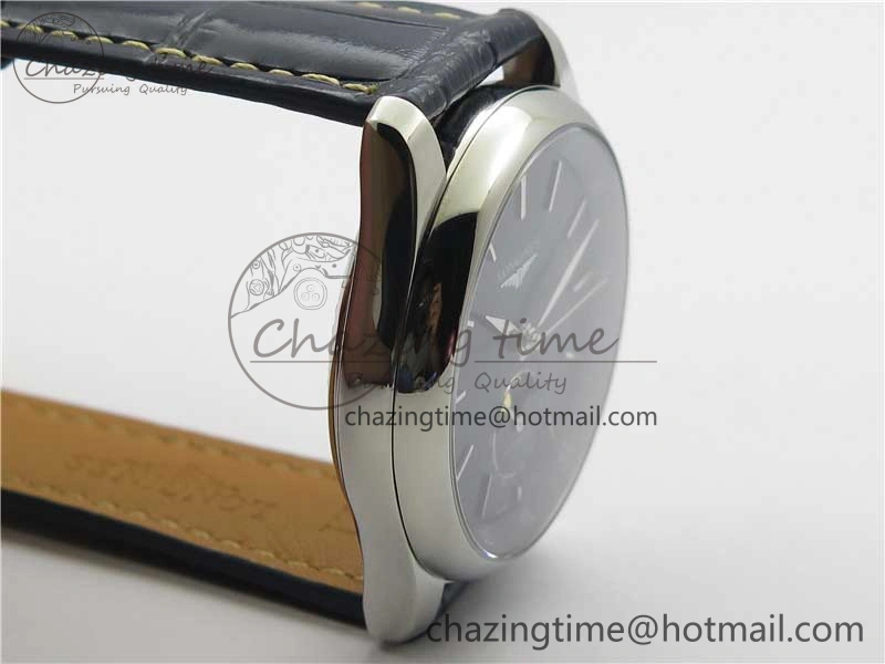 Master Moonphase L2.909.4.78.3 SS GSF 1:1 Best Edtion Blue Dial Sticks Markers On Blue Leather Strap A899 V3