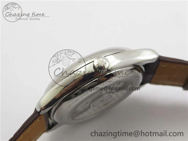 Master Moonphase L2.909.4.78.3 SS GSF 1:1 Best Edtion White Dial On Brown Leather Strap A899 V3