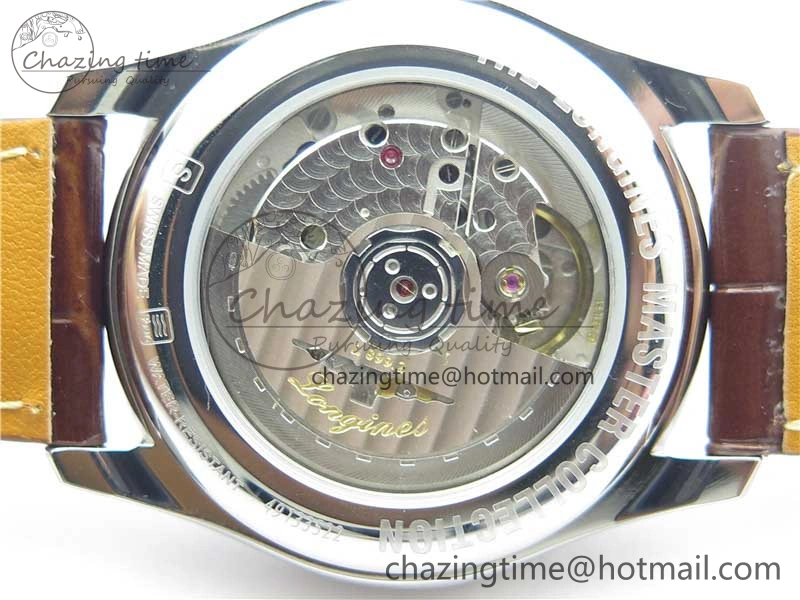Master Moonphase L2.909.4.78.3 SS GSF 1:1 Best Edtion White Dial On Brown Leather Strap A899 V3
