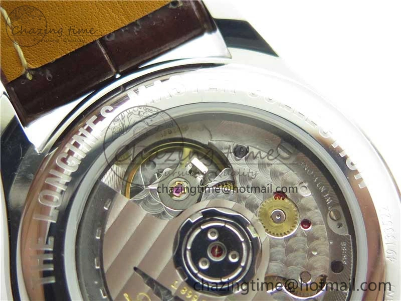 Master Moonphase L2.909.4.78.3 SS GSF 1:1 Best Edtion White Dial On Brown Leather Strap A899 V3