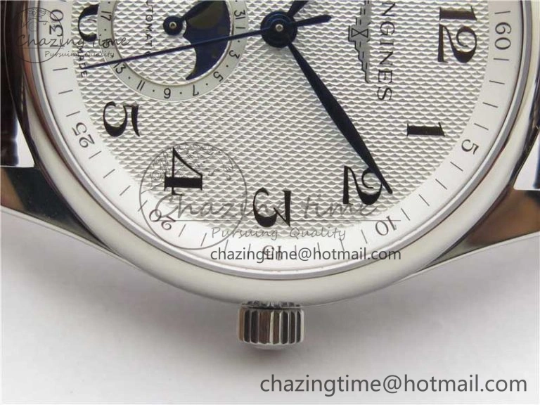 Master Moonphase L2.909.4.78.3 SS GSF 1:1 Best Edtion White Dial On Brown Leather Strap A899 V3