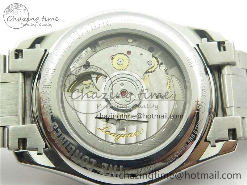 Master Moonphase L2.909.4.78.3 SS GSF 1:1 Best Edtion White Dial On SS Bracelet A899 V3