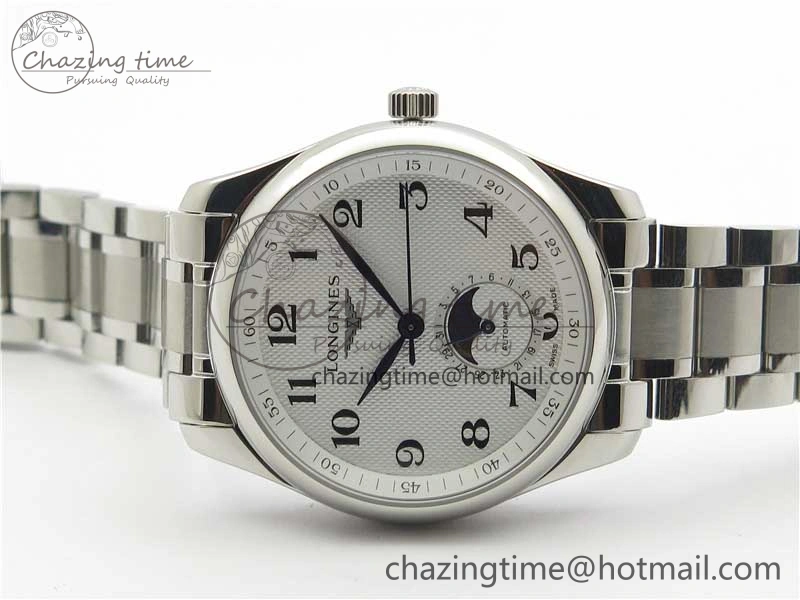 Master Moonphase L2.909.4.78.3 SS GSF 1:1 Best Edtion White Dial On SS Bracelet A899 V3