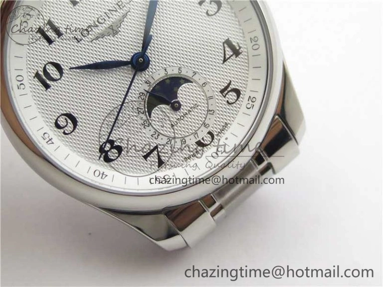 Master Moonphase L2.909.4.78.3 SS GSF 1:1 Best Edtion White Dial On SS Bracelet A899 V3