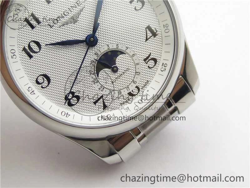 Master Moonphase L2.909.4.78.3 SS GSF 1:1 Best Edtion White Dial On SS Bracelet A899 V3