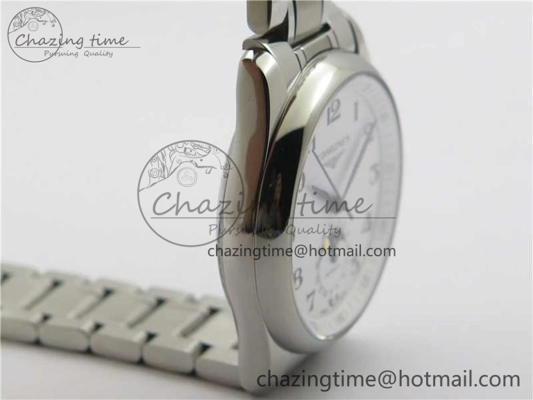Master Moonphase L2.909.4.78.3 SS GSF 1:1 Best Edtion White Dial On SS Bracelet A899 V3