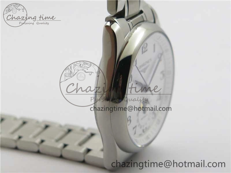 Master Moonphase L2.909.4.78.3 SS GSF 1:1 Best Edtion White Dial On SS Bracelet A899 V3