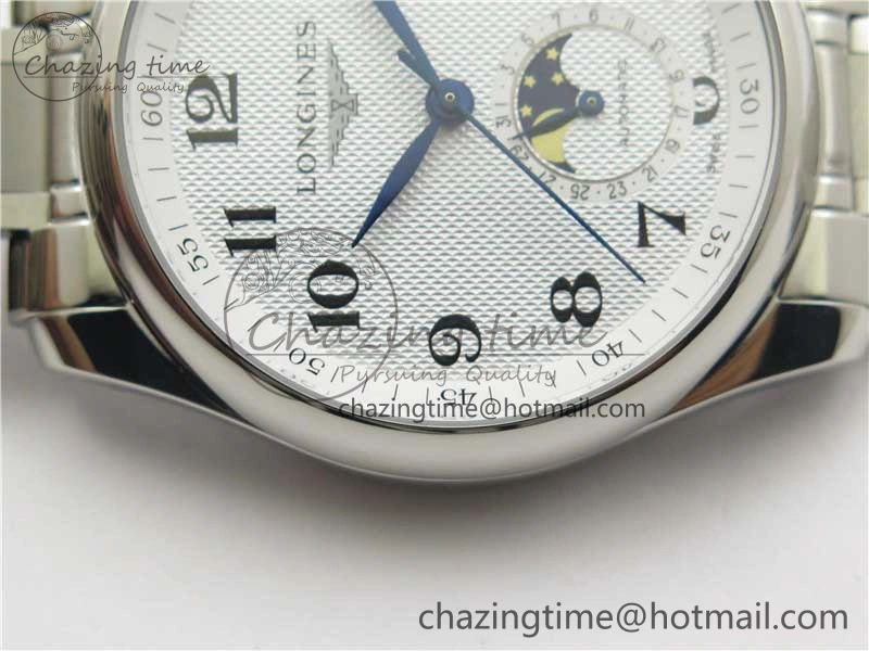 Master Moonphase L2.909.4.78.3 SS GSF 1:1 Best Edtion White Dial On SS Bracelet A899 V3