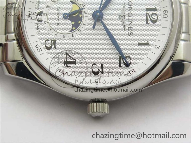 Master Moonphase L2.909.4.78.3 SS GSF 1:1 Best Edtion White Dial On SS Bracelet A899 V3
