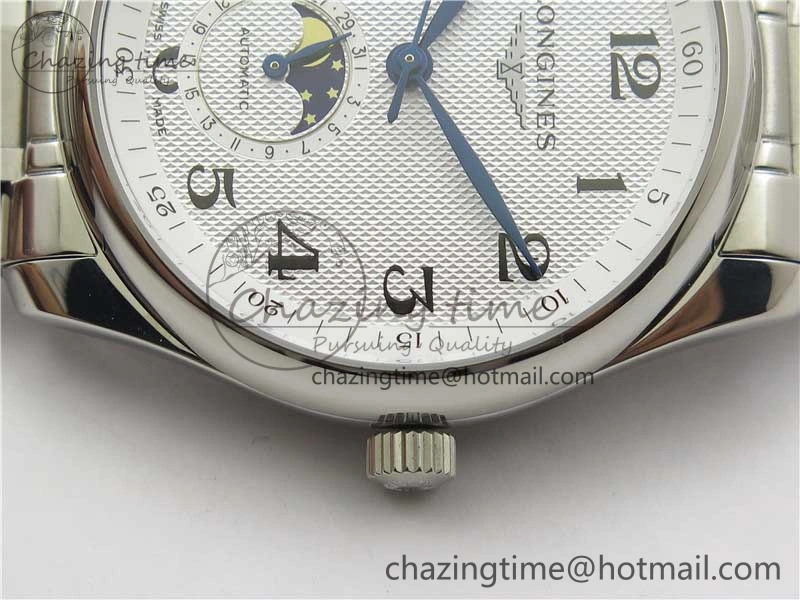 Master Moonphase L2.909.4.78.3 SS GSF 1:1 Best Edtion White Dial On SS Bracelet A899 V3