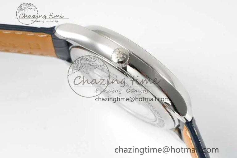 Master Moonphase SS APSF 1:1 Best Edition Blue Diamonds Dial on Blue Leather Strap AL899