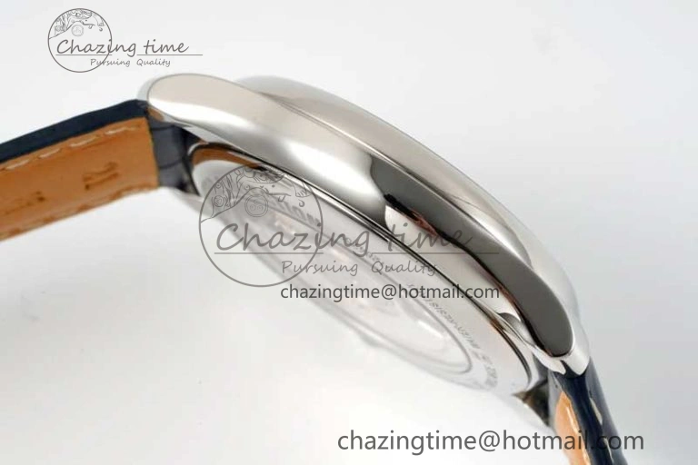 Master Moonphase SS APSF 1:1 Best Edition Blue Diamonds Dial on Blue Leather Strap AL899