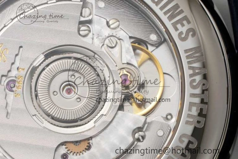 Master Moonphase SS APSF 1:1 Best Edition Blue Diamonds Dial on Blue Leather Strap AL899