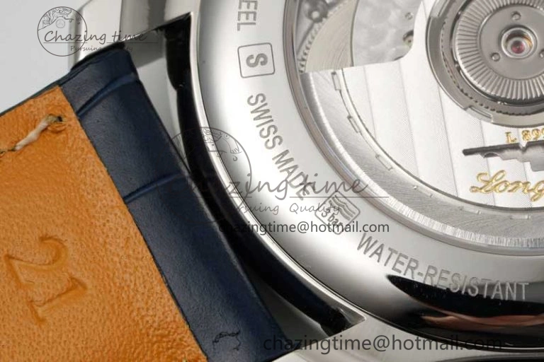 Master Moonphase SS APSF 1:1 Best Edition Blue Diamonds Dial on Blue Leather Strap AL899