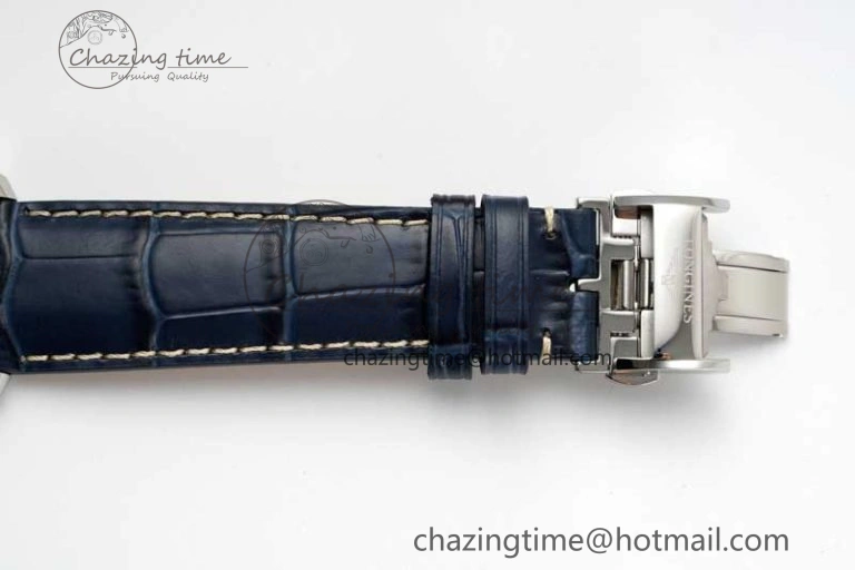 Master Moonphase SS APSF 1:1 Best Edition Blue Diamonds Dial on Blue Leather Strap AL899