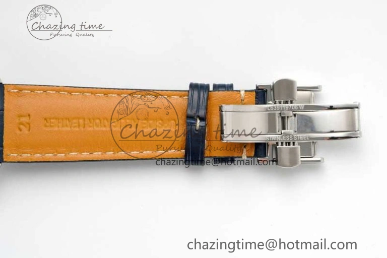Master Moonphase SS APSF 1:1 Best Edition Blue Diamonds Dial on Blue Leather Strap AL899
