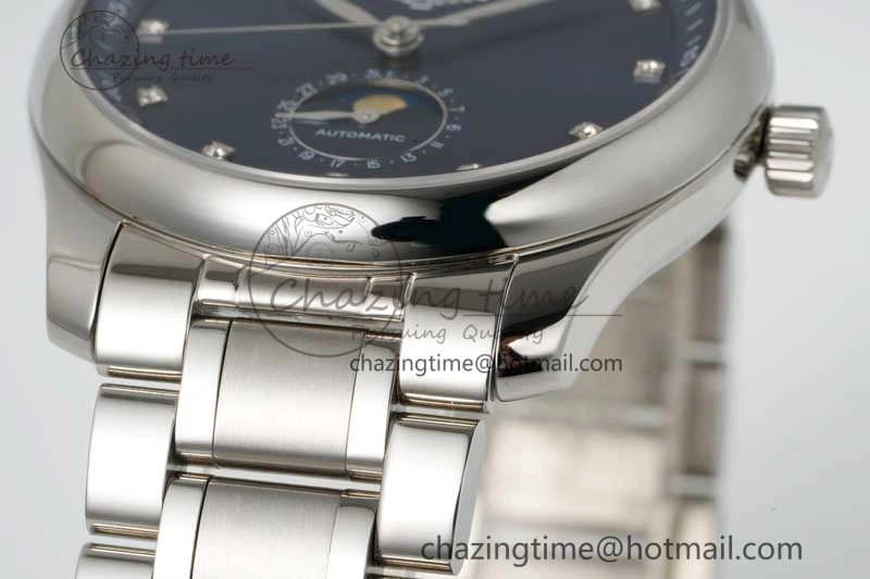 Master Moonphase SS APSF 1:1 Best Edition Blue Diamonds Dial on SS Bracelet AL899