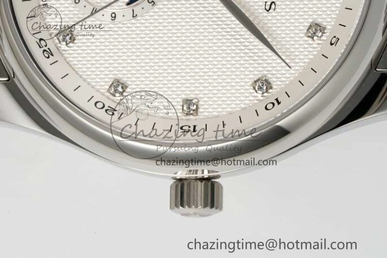 Master Moonphase SS APSF 1:1 Best Edition White Diamonds Dial on SS Bracelet AL899