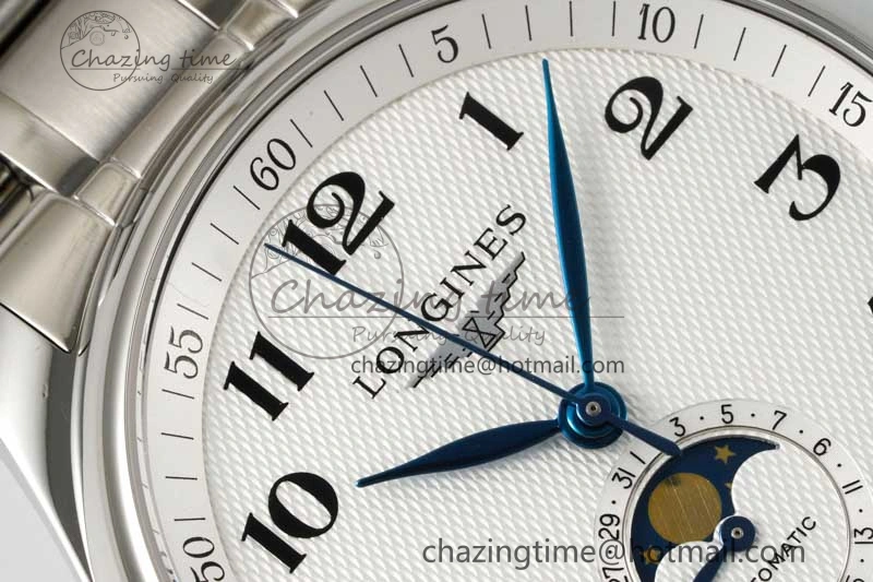 Master Moonphase SS APSF 1:1 Best Edition White Numeral Dial on SS Bracelet AL899