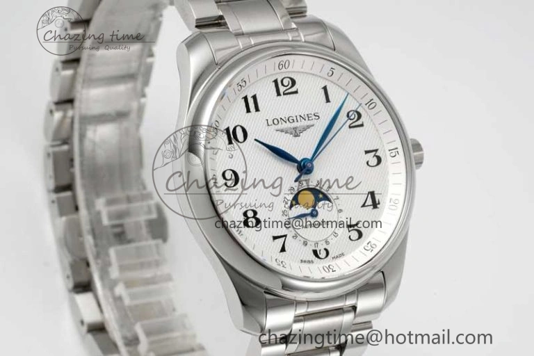 Master Moonphase SS APSF 1:1 Best Edition White Numeral Dial on SS Bracelet AL899