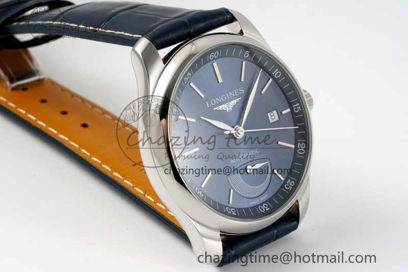Master Power Reserve SS APSF 1:1 Best Edition Blue Dial on Blue Leather Strap AL602