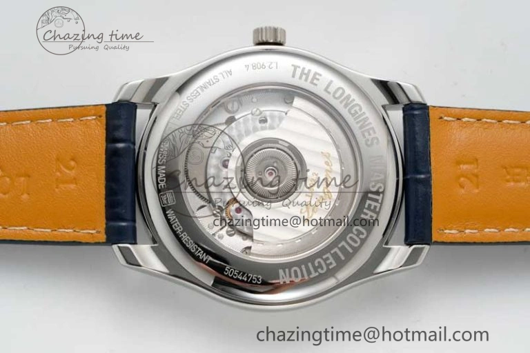 Master Power Reserve SS APSF 1:1 Best Edition Blue Dial on Blue Leather Strap AL602