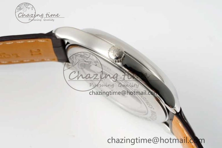 Master Power Reserve SS APSF 1:1 Best Edition White Dial on Brown Leather Strap AL602