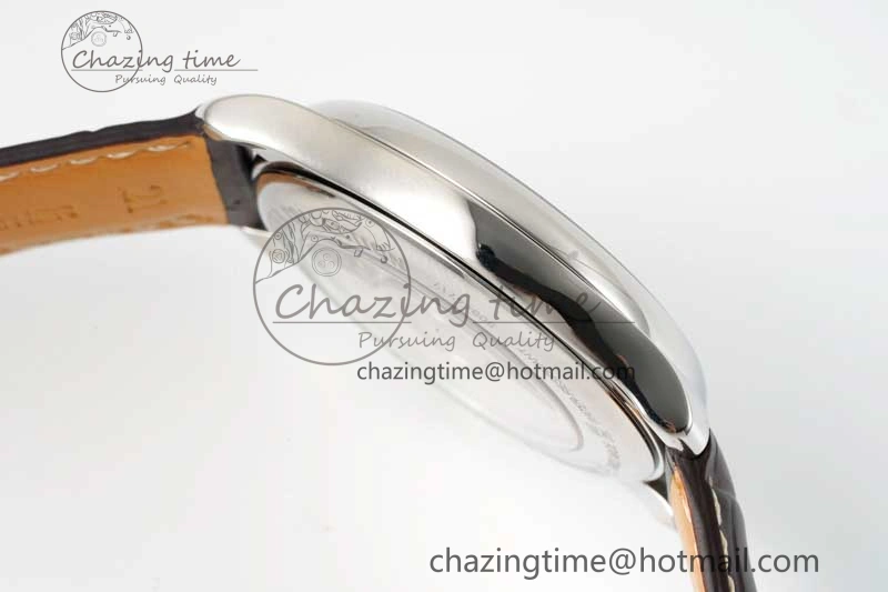 Master Power Reserve SS APSF 1:1 Best Edition White Dial on Brown Leather Strap AL602