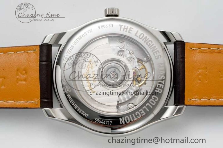 Master Power Reserve SS APSF 1:1 Best Edition White Dial on Brown Leather Strap AL602