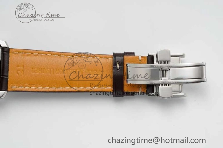 Master Power Reserve SS APSF 1:1 Best Edition White Dial on Brown Leather Strap AL602